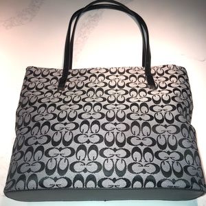 NWOT black fabric purse with shoulder straps